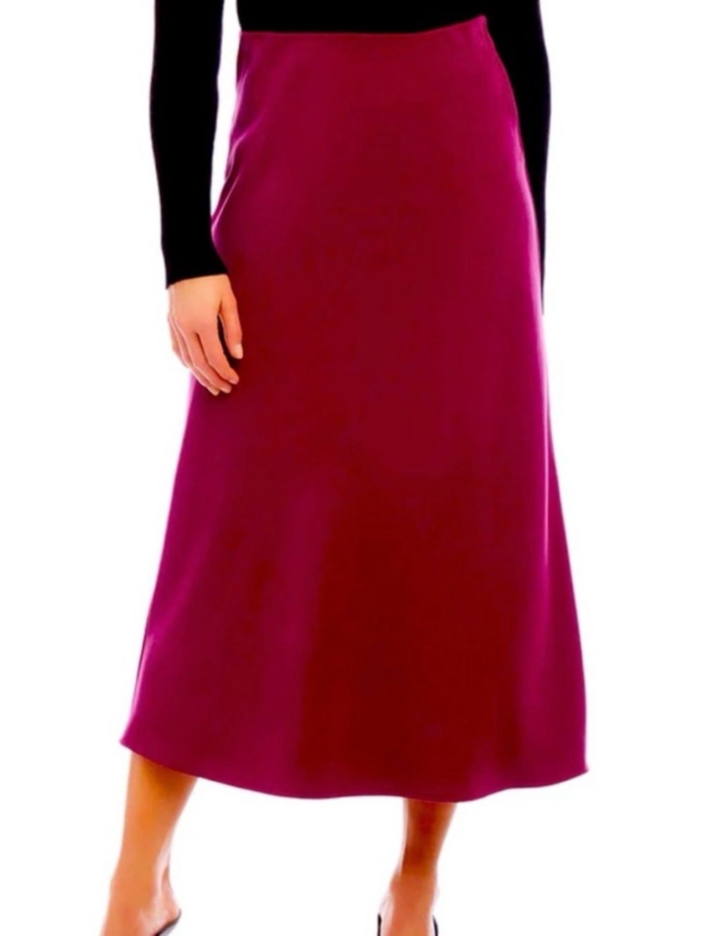 Karen Kane Satin Maxi Skirt - Magenta